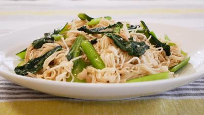 小松菜とツナのそうめんチャンプルー画像
