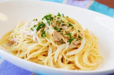 Caアップクリームパスタ画像